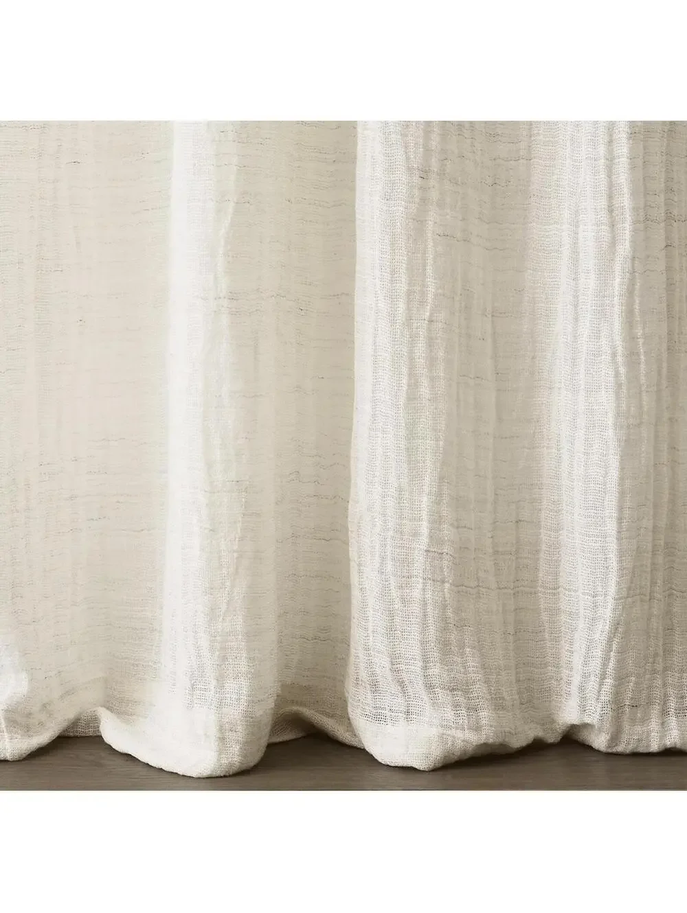French Linen Blend Gauze Sheer Drapery Panel 50